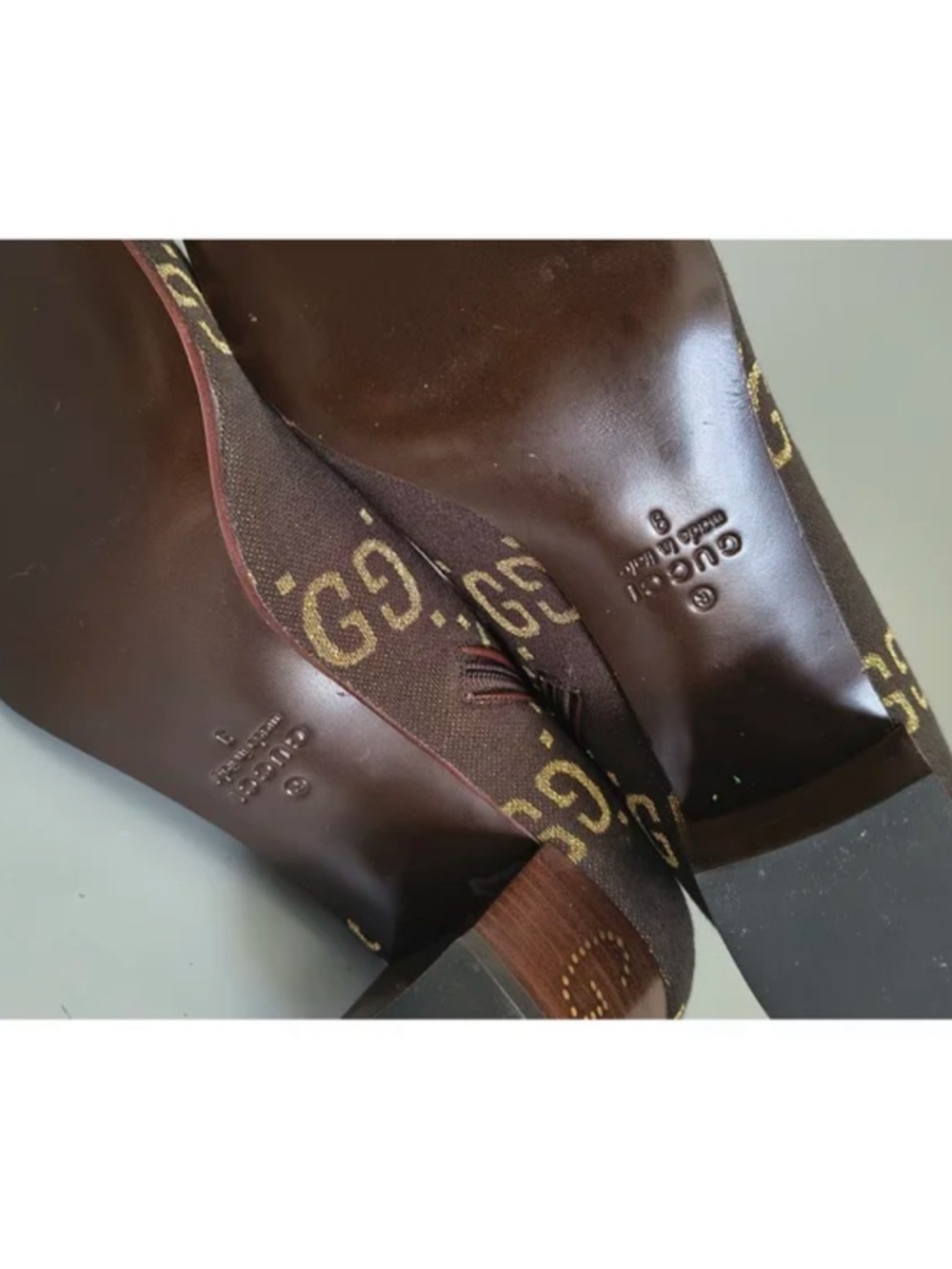Rare Gucci Brown GG Logo Mid-Calf Ankle Boots limited edition - Picture 6 of 6